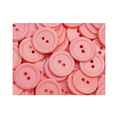 Guziki dwudziurkowe plastykowe 20 mm PUDROWY RÓŻ