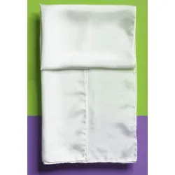 Jedwabny szal 140x45cm Pongee 8 Biały Naturalny