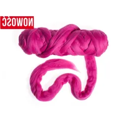 Wełna czesankowa merynos australijski 19mic RÓŻ MAGENTA