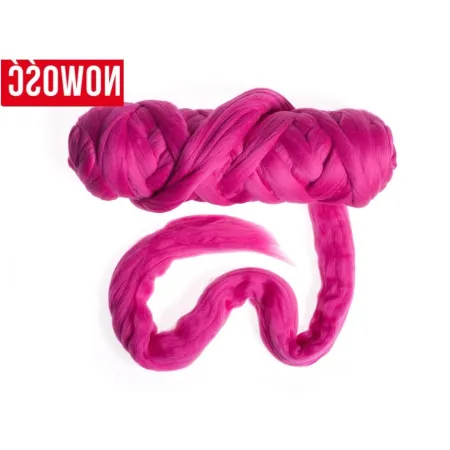 Wełna czesankowa merynos australijski 19mic RÓŻ MAGENTA