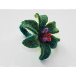 Pierścionek z wełny wzór 15