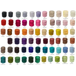 Wełna czesankowa polska ZESTAW UNI 65 gładkich kolorów do filcowania