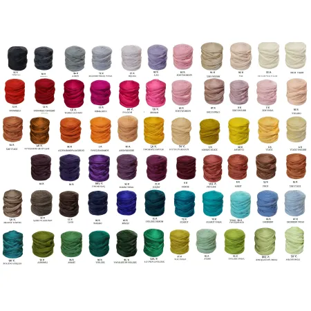 Wełna czesankowa polska ZESTAW UNI 65 gładkich kolorów do filcowania