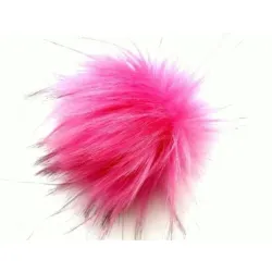Pompon do czapki eko futra lis futrzany RÓŻOWY #14