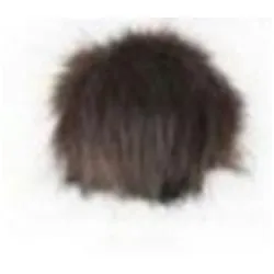 Pompon futrzany do czapki eko futro lis BRĄŻOWY #6