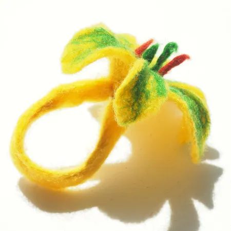 Pierścionek z wełny wzór 18