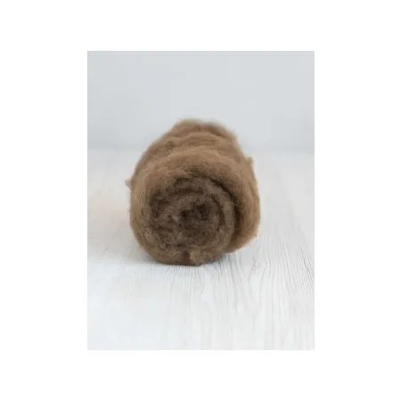 Wełna merynos w błamie do filcowania ORZECH