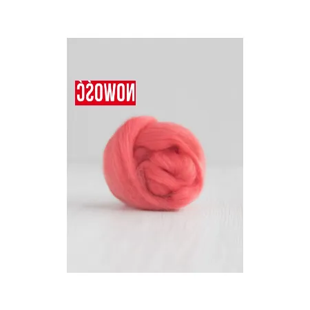 Wełna czesankowa 19mic KORALOWY merynos australijski
