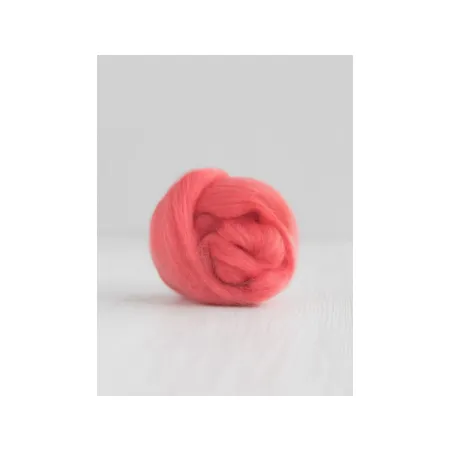 Wełna czesankowa 19mic KORALOWY merynos australijski
