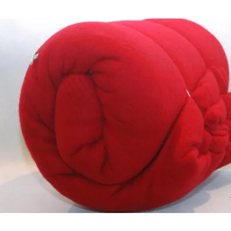 Gruba włóknina prefilc wełniana do filcowania CZERWONA