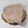 Ciepła czapka męska damska zimowa BEŻOWA ALPAKA MOHER