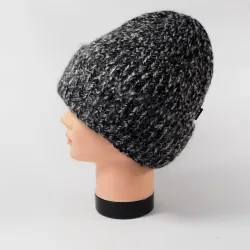 Ciepła czapka męska damksa zimowa ALPAKA MOHER ANTRACYT