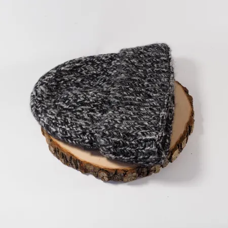 Ciepła czapka męska damksa zimowa ALPAKA MOHER ANTRACYT