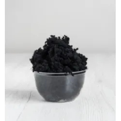 Wool Nepps wełniane kuleczki do filcowania CZARNY