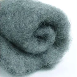 Wełna nowozelandzka w błamie do filcowania SZARY GRAFIT