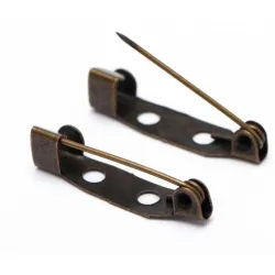 Baza do broszek 20x5 mm, antyczny brąz.