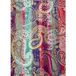 Kolorowy damski szal z wełny z merynosów Paisley