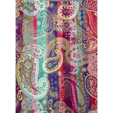 Kolorowy damski szal z wełny z merynosów Paisley