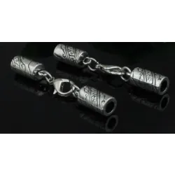 Zapięcie do naszyjnika bransoletki 5 cm, antyczne srebro.