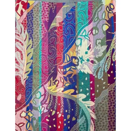 Damski szal ciepły kolorowy z wełny merynosów