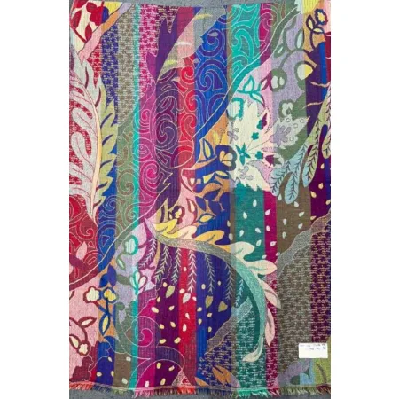 Damski szal ciepły kolorowy z wełny merynosów