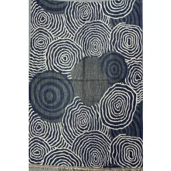 Damski szal z wełny merynosów Czarny biały