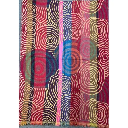 Damski szal ciepły z wełny merynosów Kolorowy