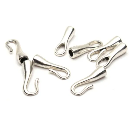 Karabinczyk, zapięcie do naszyjnika bransoletki 28x6 mm, antyczne srebro.