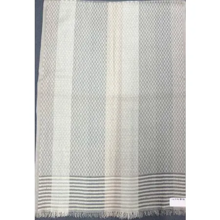 Damski szal z wełny merynosów dwustronny Jasny Szary