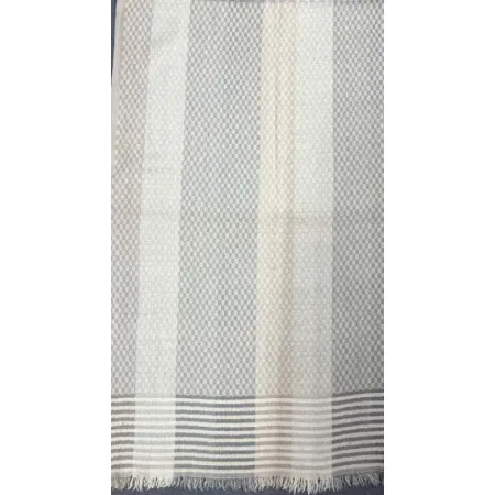 Damski szal z wełny merynosów dwustronny Jasny Szary