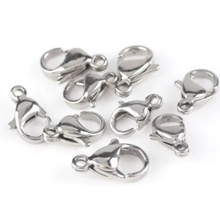 Zapięcie karabińczyk do korali i bransoletek 14 mm, 2 szt.