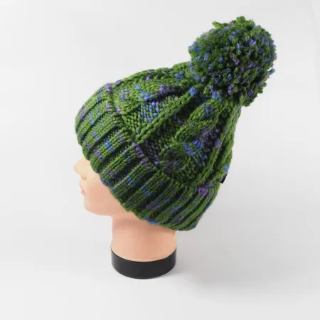 Ciepła czapka męska damska zimowa Zielony