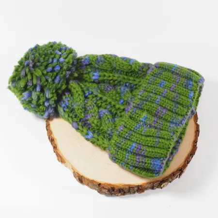 Ciepła czapka męska damska zimowa Zielony