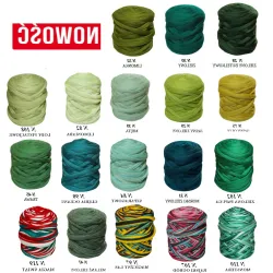 Wełna czesankowa polska Zestaw ZIELONY XXL 20 kolorów