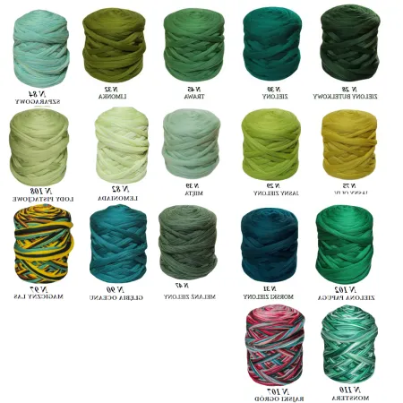Wełna czesankowa polska Zestaw ZIELONY XXL 20 kolorów