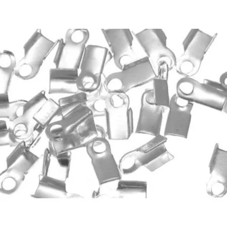 Uchwyt do sznurka lub linki w kolorze srebrnym 5x3 mm, 10 szt