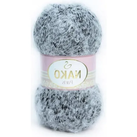 Włóczka NAKO PARIS 100g  21305 CZARNOSZARY