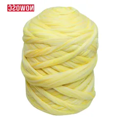 Wełna czesankowa do wyplatania koców 4,5kg MELANŻ ŻÓŁTY #135