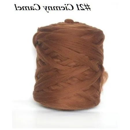 Wełna czesankowa do wyplatania koców 4,5kg CIEMNY CAMEL #21