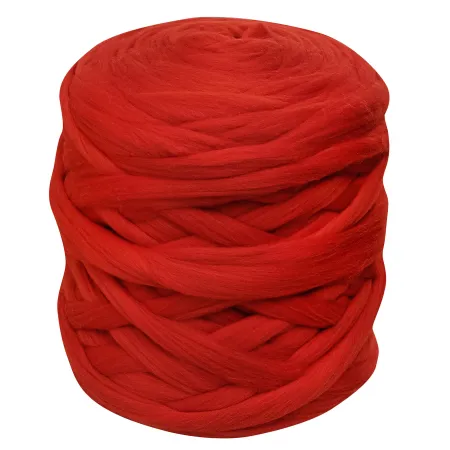 Wełna czesankowa do wyplatania koców 4,5kg JASNA CZERWIEŃ #11