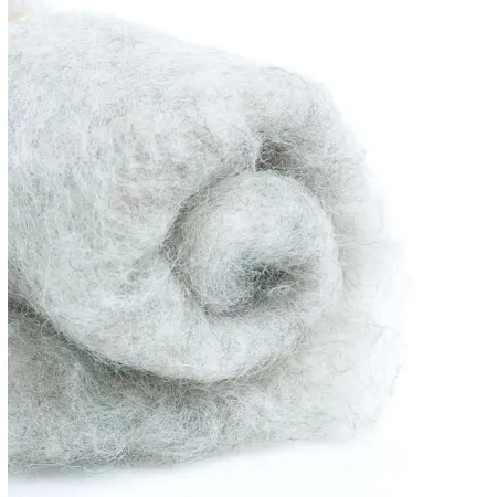 Wełna nowozelandzka w błamie do filcowania Melanż BIAŁA BRĄZOWA