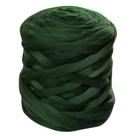 Wełna czesankowa do wyplatania koców 4,5kg BUTELKOWA ZIELEŃ #28