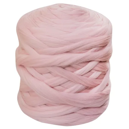Wełna czesankowa do wyplatania koców 4,5kg JASNY RÓŻ #5