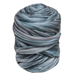 Wełna czesankowa 22-24mic MELANŻ SZARY 4,5kg HURT