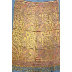 Damski dwustronny szal jedwabny jesienny wielokolorowy