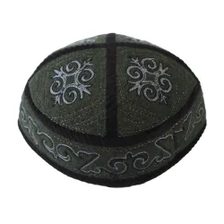 Męska czapka haftowana wełniana z kaszmirem (56,57,58cm)