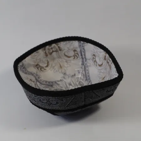 Męska czapka haftowana wełniana z kaszmirem Szara (58,59cm)