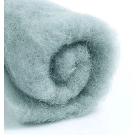 Wełna nowozelandzka w błamie do filcowania JASNY SZARY