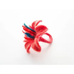 Pierścionek z wełny wzór 19