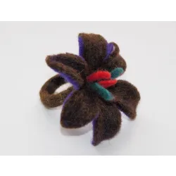 Pierścionek z wełny wzór 12